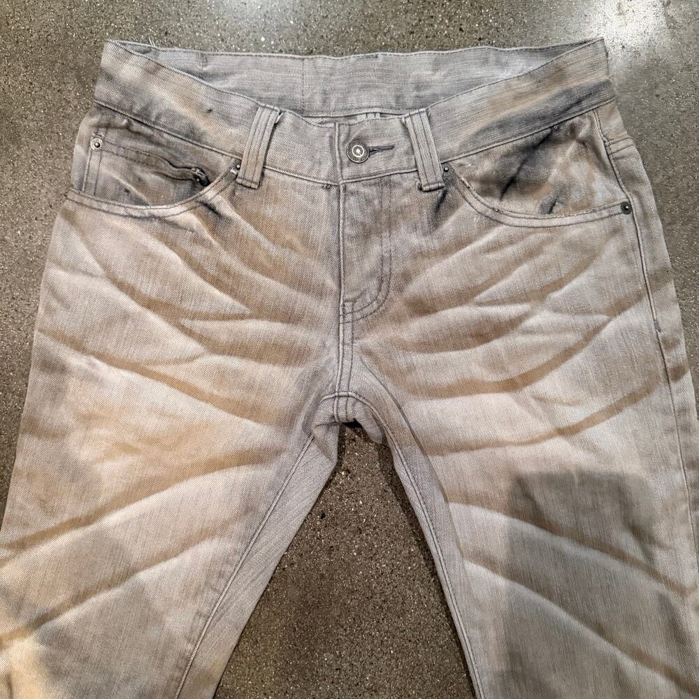 Tornado mart whisker sand gray wash boot cut flare jeans - Picture 6 of 8